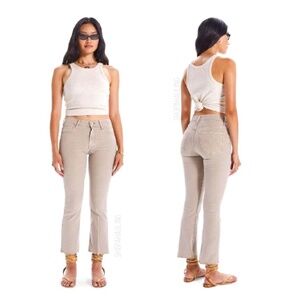 EUC Mother The Insider Ankle Fray Jeans, Chalk It Up, Size 29